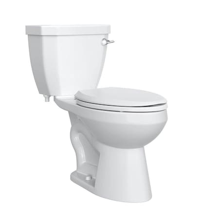 Proflo Calhoun 1.28 gpf Elongated Two Piece Toilet in White PROPFCLC412HERWH